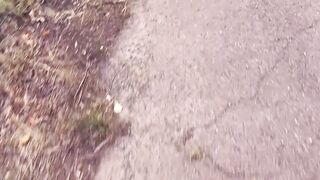 Outside Fucked Date with a dark hair German skank