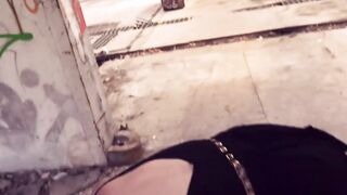 Outside Fucked Date with a dark hair German skank
