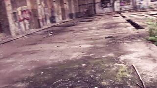Outside Fucked Date with a dark hair German skank