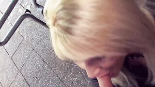 German blonde Mom publich pick up for a pounded