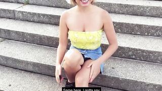 Cutie german blonde skank fucks on a sex date