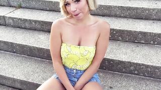 Cutie german blonde skank fucks on a sex date