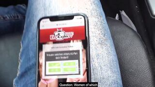 German BBW Bimbo fucks outside during the sex date