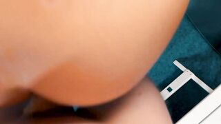 German blonde Milf with tiny breasts pick up online for an amateur point of view Date