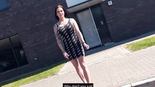 Spontaneous outdoors Date with a dark hair Cougar skank recorded point of view