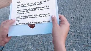 Natural German blonde Bimbo with glasses pick up for a pounded date