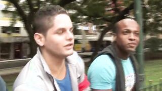 Big Tit slim spanish Hispanic women screwed into a interracial Gang Bang with big black cock's