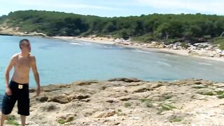 Spontaneous outdoors banged! with 2 young spanish Babes
