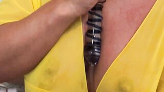 Gaze at my tits while I strokve myself