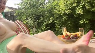 Feet bdsm and toes worship from huge tit cougar
