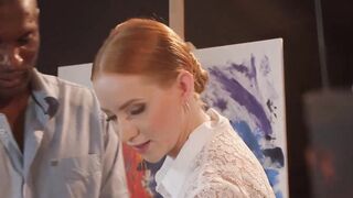 Dane Jones BBC gives Bombshell red bj milf Kiara Lord romantic cummed hardcore sex with gigantic dick black stud