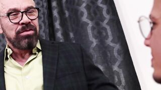Bearded jock stepdad anal drilled his horny stud stepson