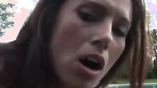 Christine O'hara Is A Dark Haired Mom Who Fucks Her Man Out By The Pool