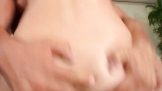 petite blonde and dark haired eighteen at ffm jizzed 3 way