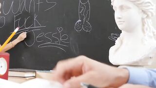PASSION-HD Blonde Jizzes Rough During Romantic Fantasy Professor Sex