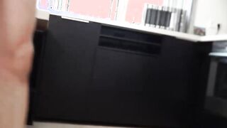 Adorable blonde keeps her socks on while fucking
