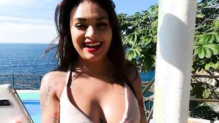 Outdoors pick up date with german tourist and hispanic bitch