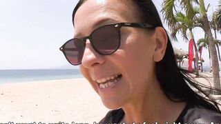 German slender Cougar pick up dude on street for real sexdate
