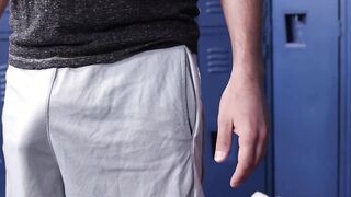 Bearded stepdad moans while barefucked by massive cock
