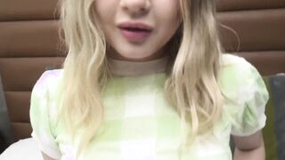 She is 18, blonde, and is licking ass on camera