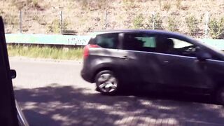 German blonde fitness bitch pick up on street for real date