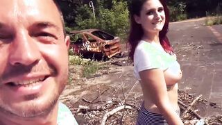 German Outside real Sex Date and boned public point of view