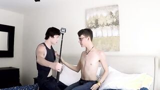 Handsome twinkie boys have a homemade hardcore butt piracy