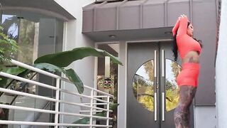 Long Boobed tattooed Asian hot Connie Perignon invites BBC next door over for a plowed and suck session