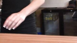 British Waitress Gina Jameson Takes Penis on Duty