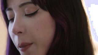 Stepsister Goth Charlotte Cheats On Boyfriend & Sucks On Brother's Big Dick