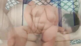 Thick and Bombshell BBW Lady Spice ride a fat penis two