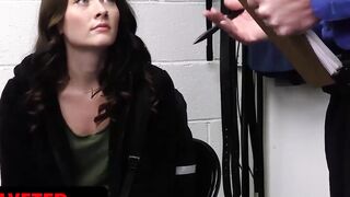 Fit Thief With Pierced Nipples Veronica Church Gaggs On Security Officer's Fat Dick - Shoplyfter
