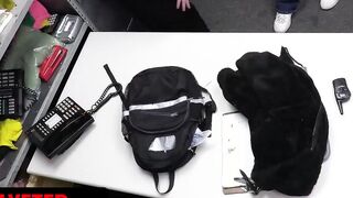Fit Thief With Pierced Nipples Veronica Church Gaggs On Security Officer's Fat Dick - Shoplyfter