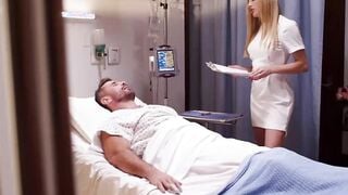 Deeper. Beauty nurse Angela White takes care of patient Manuel