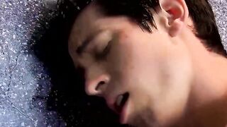 Hung Uncut Daniel likes ass play and jack off in the shower