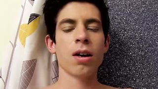 Hung Uncut Daniel likes ass play and jack off in the shower