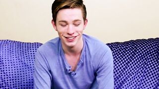 Adorable twink guy Nico Michaelson gets horny and wanks it