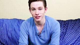 Adorable twink guy Nico Michaelson gets horny and wanks it