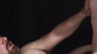 Submissive twink deepthroats hunk before raw doggystyle fuck