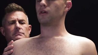 Kinky twink moans during hot anal play with big  glass dildo