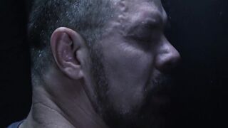 Hot glory hole blowjob and deepthroat with twink and daddy