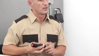 Carter Del Rey fucked by officers Johnny Ford and Jax Thirio