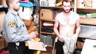 Straight perpetrator barebacked as a detention measure