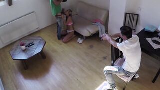 Blonde girl cheats and her cuck boyfriend is filming it