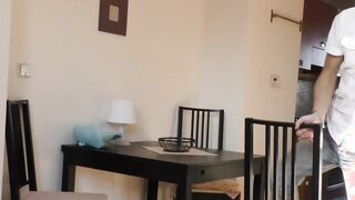 Blonde girl cheats and her cuck boyfriend is filming it
