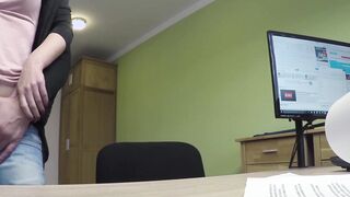 Naughty beauty ass slammed and filmed by false loan agent