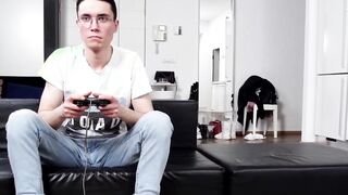 Anna Krowe interrupts and rides her gamer stepbrothers dick