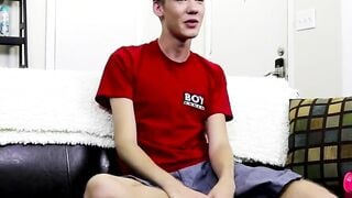 Tyler Thayer performs a hot solo jerking off performance