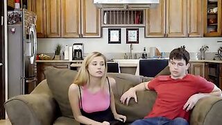 Carolina Sweets is visiting her aunt Brandi Love and Brandi's stepson Alex D. When Alex spies the Beauty barely legal admiring