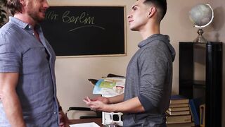 Hunk stepdad licked and banged fit stud inside the classroom